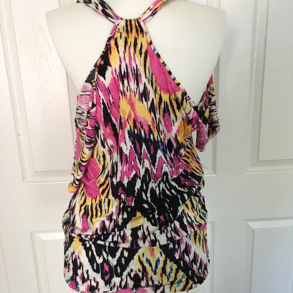 Express • Multicolor Open Shoulder Party Blouse - Picture 6 of 7
